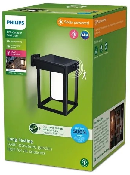 Philips - LED Napelemes érzékelős fali lámpa CAMILL LED/1,4W/3,7V IP44
