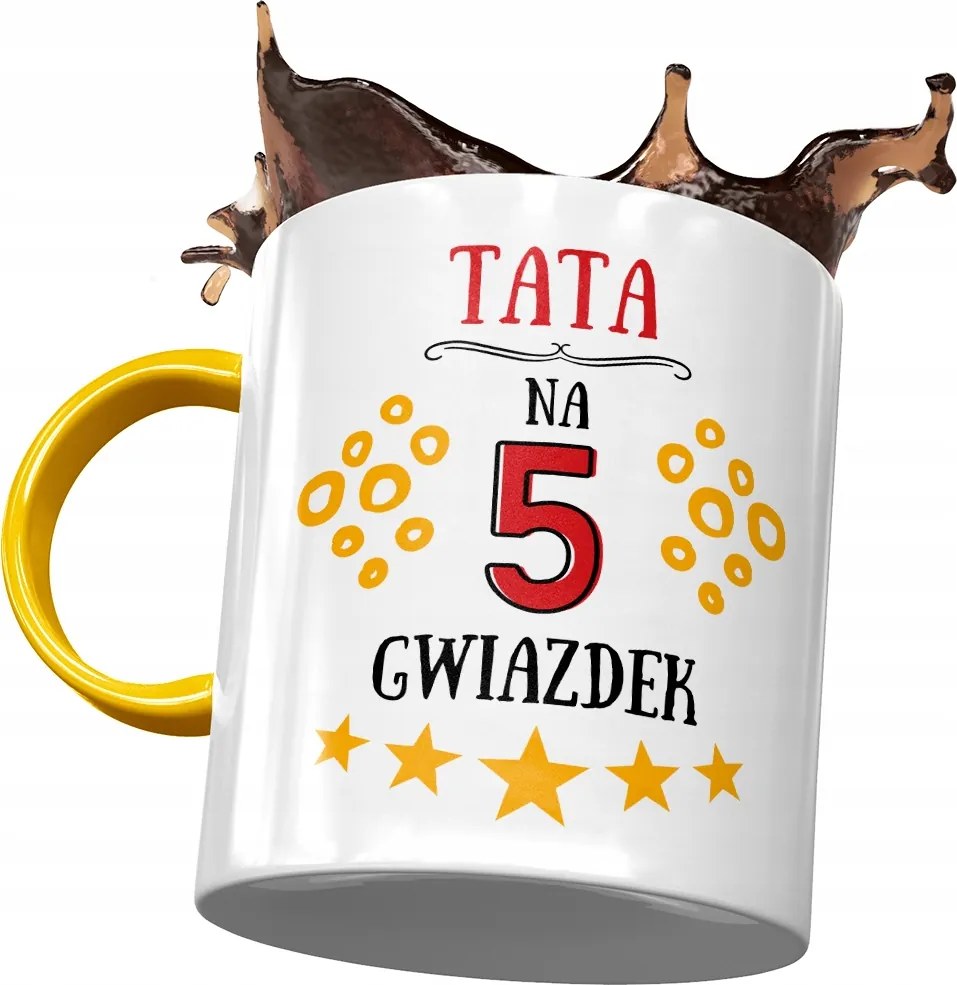 Sárga Bögre Apák Napjára Ajándék Nyomtatott Fotóval