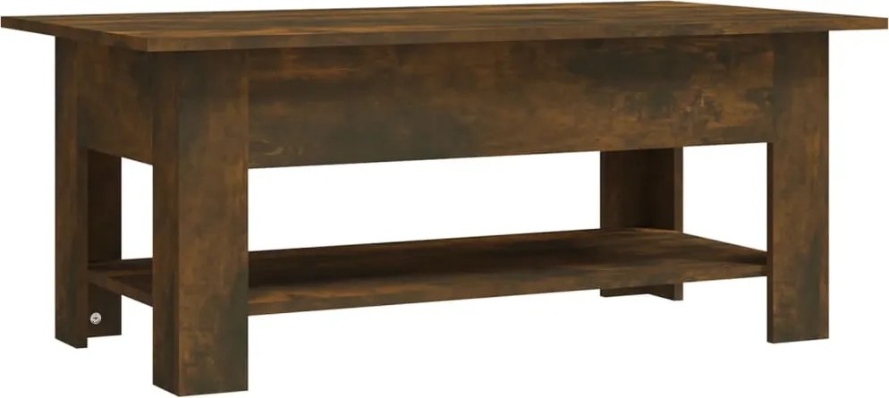 vidaXL füstös tölgy színű szerelt fa dohányzóasztal 102 x 55 x 42 cm