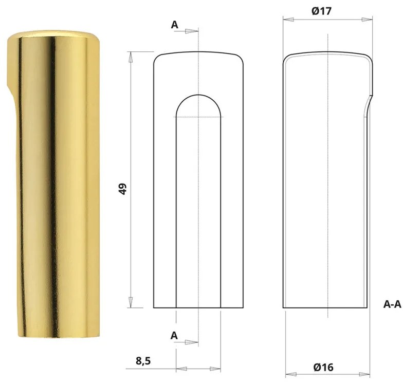 Otlav pánttakaró 3D 16 Arany Alu
