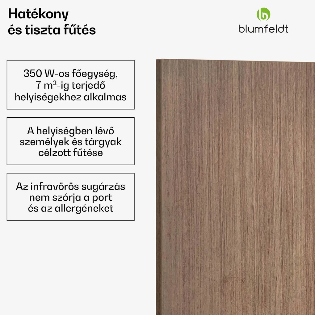 Blumfeldt Heat Square, Infravörös fűtés, WiFi vezérlés, 350 W, IP44