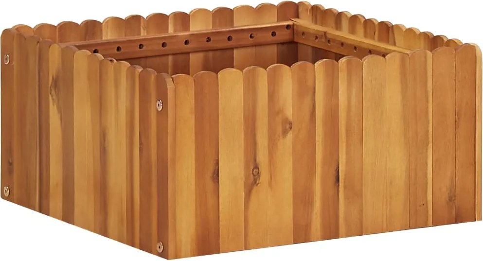 vidaXL tömör akácfa kerti magaságyás 50 x 50 x 25 cm