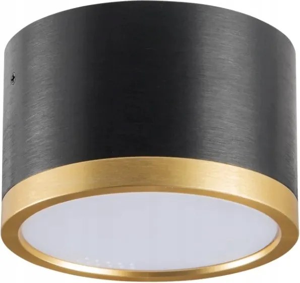 Mennyezeti spot lámpa fekete arany kerek spot izzóval 4000K Polux