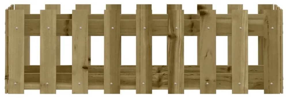 impregnált fenyőfa kerti magaságyás kerítéssel 100 x 30 x 30 cm