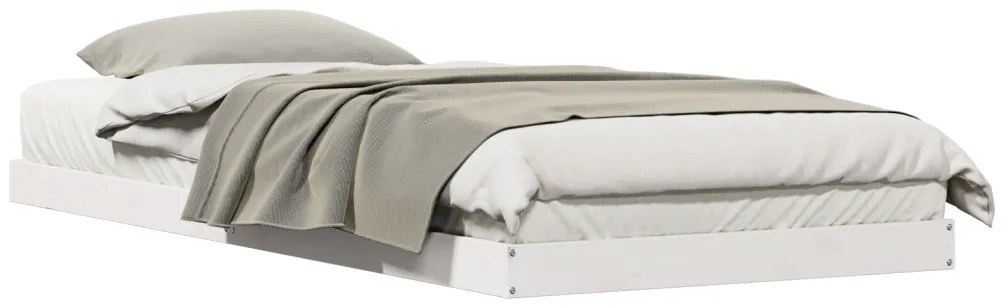 Földi ágykeret Fehér 80 x 210 cm Tömör fenyőfa