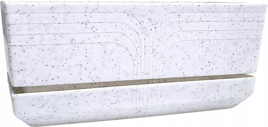 Téglalap alakú virágtartó doboz állvánnyal Gránit 22 x 11 Korado műanyag