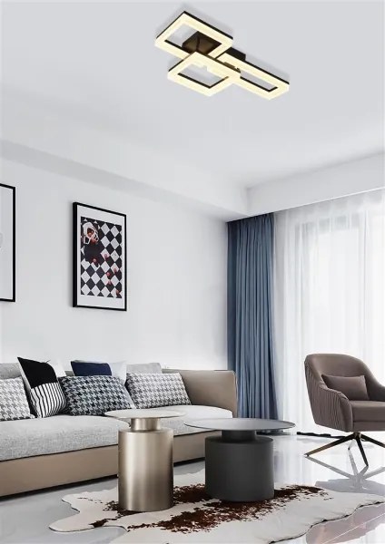 Searchlight 28612BK - LED dimmelhető mennyezeti lámpa WALL ART II LED/30W/230V 32x60 cm