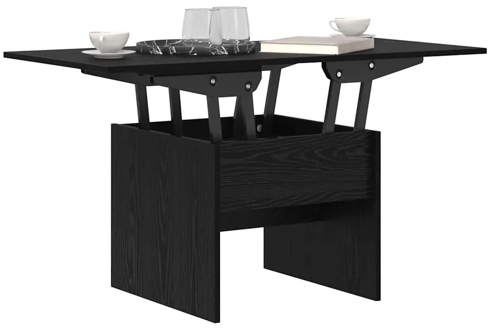 vidaXL Dohányzóasztal Fekete tölgy 55 x 54,5 x 45 cm Faanyag