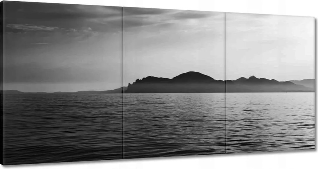 Festmények 180x90 Tájkép ködös hegyekkel