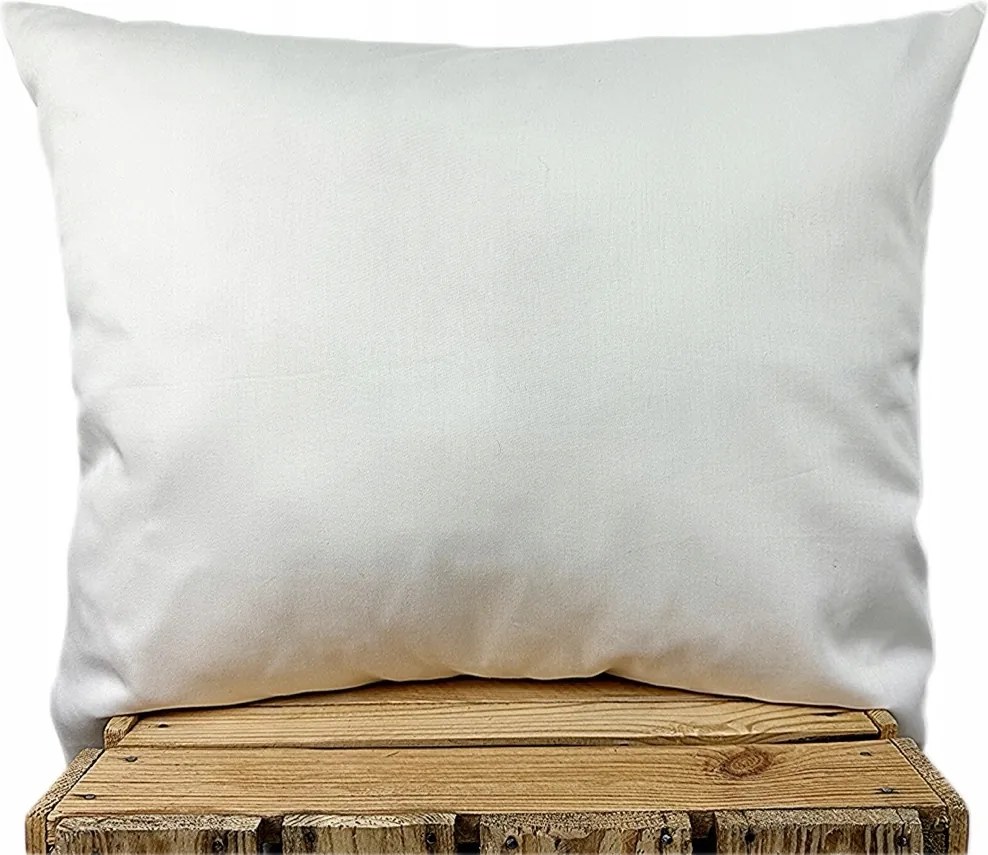 Párnahuzat szatén Prémium 100% pamut ekrü krémszínű ekri sima 50x70 lengyel