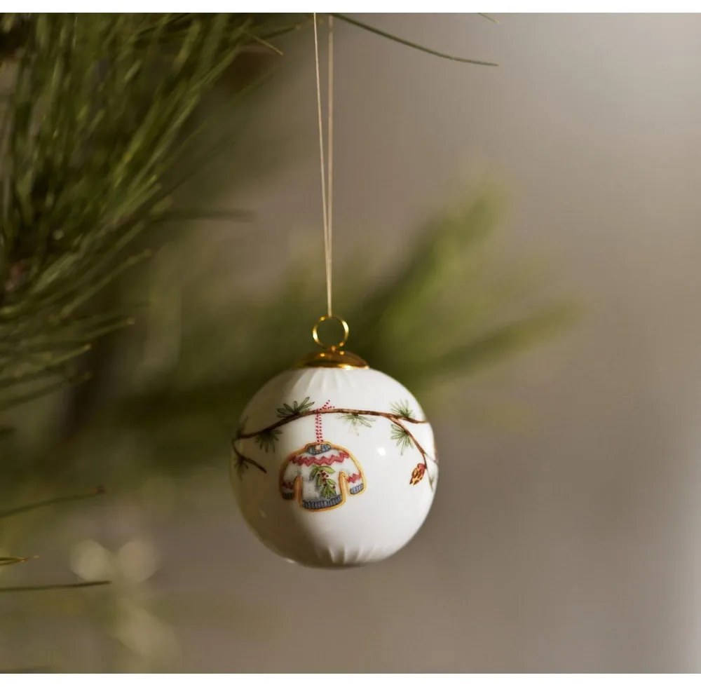 Porcelán karácsonyfadísz ø 6 cm Hammershøi Christmas Bauble 2025 – Kähler Design