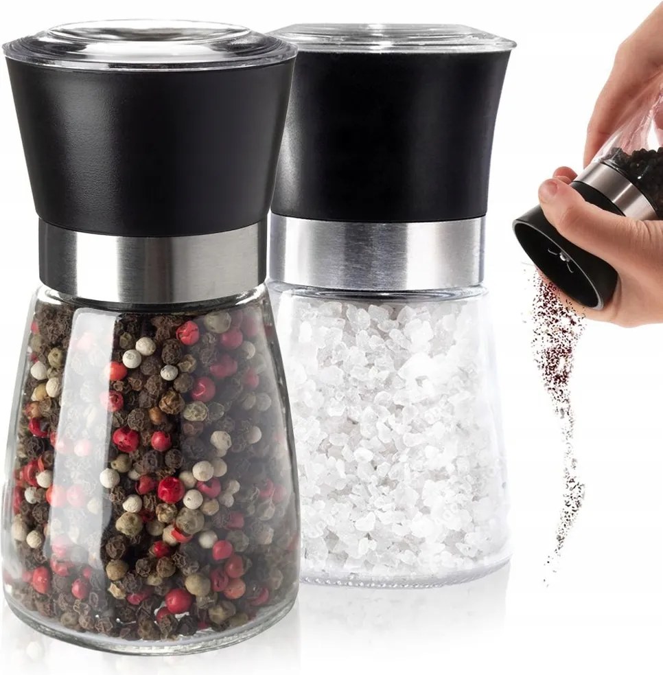 2x Só Bors daráló fűszer őrlő daráló készlet fűszerező