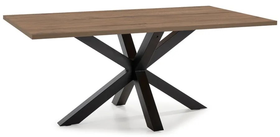 Étkezőasztal diófa dekoros asztallappal 100x180 cm Comba – Marckeric