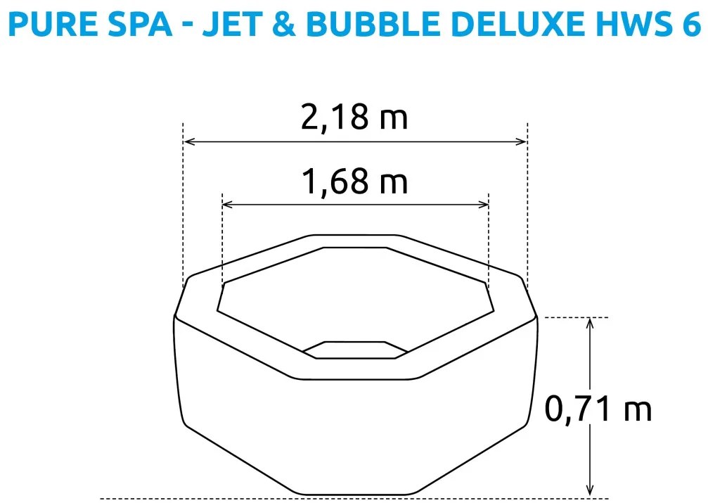 Marimex Pure Spa felfújható pezsgőfürdő - Jet & Bubble Deluxe HWS 6