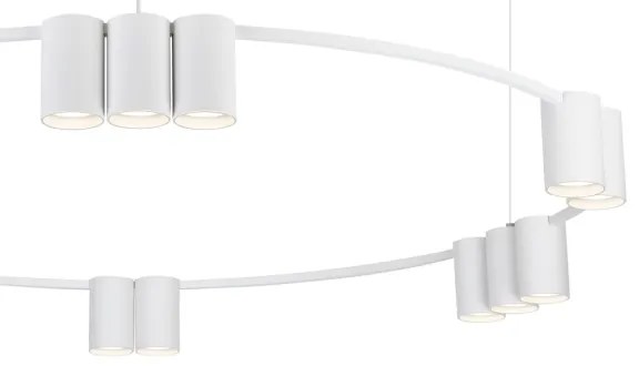 Csillár zsinóron GENESIS 15xGU10/8W/230V fehér