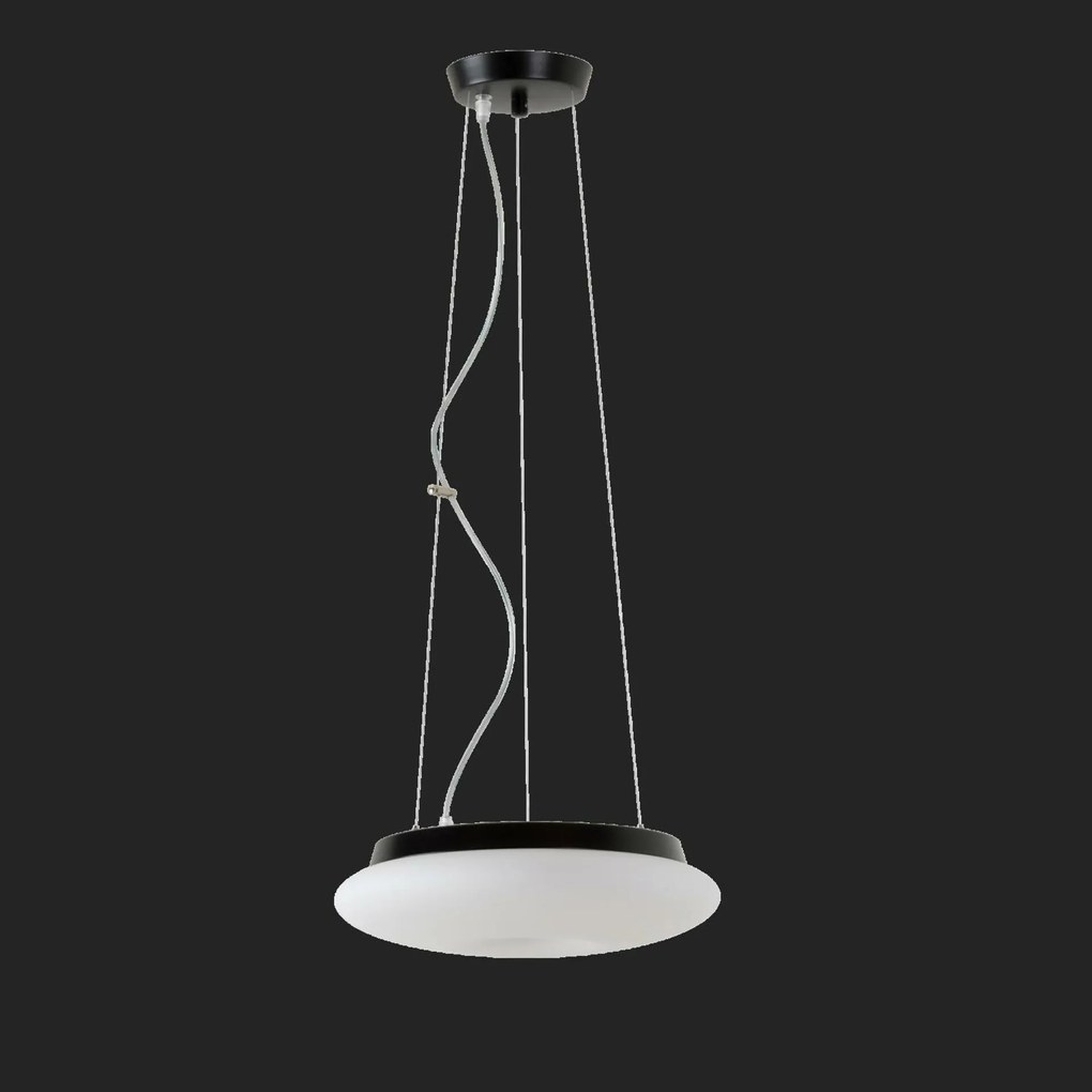 Osmont 60451 Saturn L1 függesztett üveglámpa fekete/fehér IP20 3000 K 1