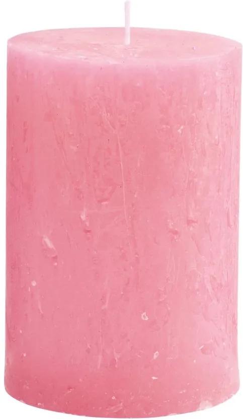 RUSTIC gyertya, sötét rózsaszín 15cm