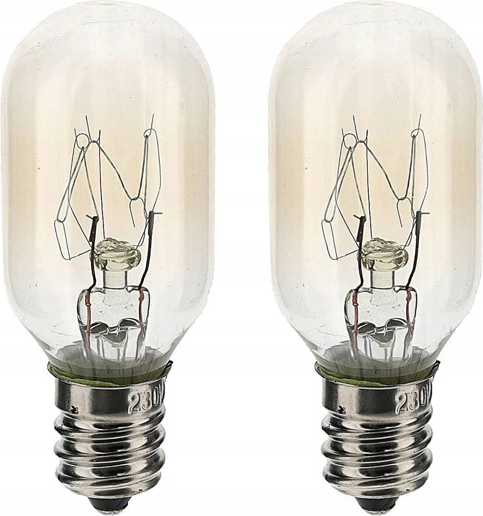 2 izzó Komplett *fehér/ meleg sárga*, E12 menet 15W 54mm hosszú