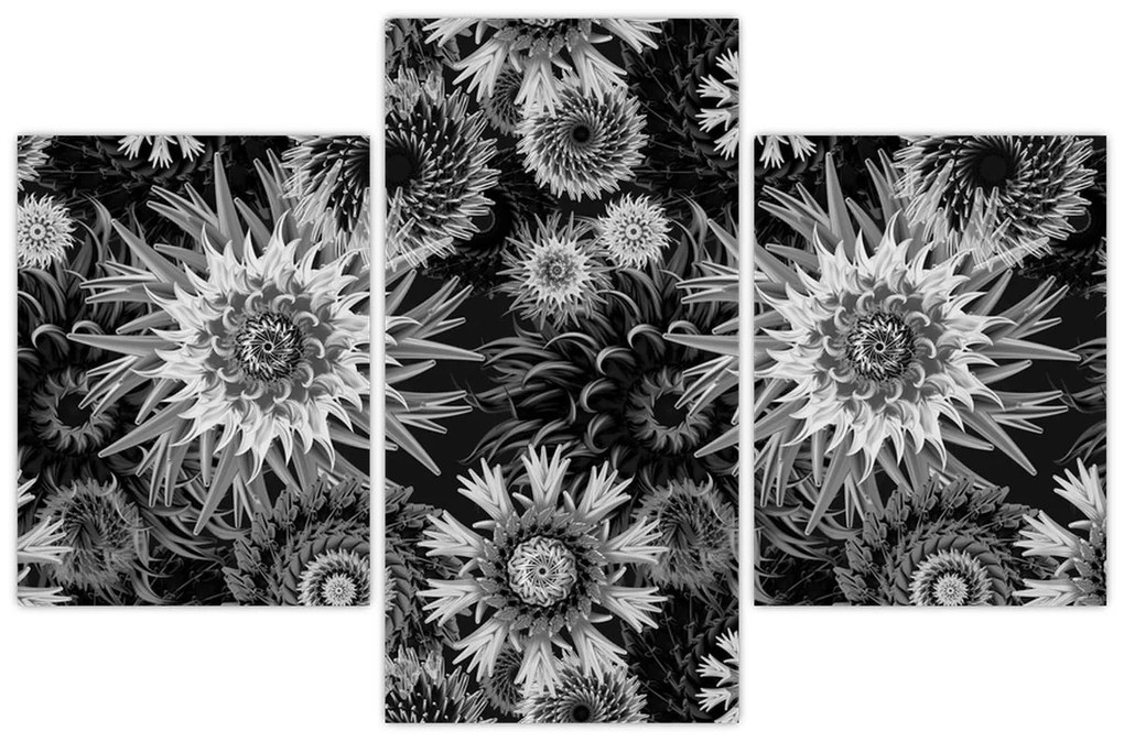 Kép - Fekete és fehér gyűszűvirág (90x60 cm)