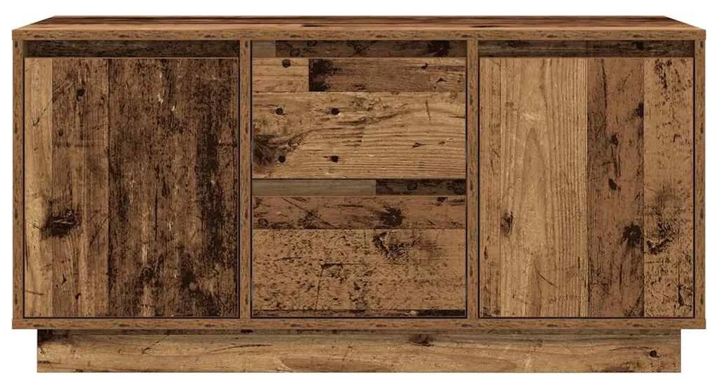 antik fa színű TV-szekrény LED-lámpákkal 100x41x50 cm
