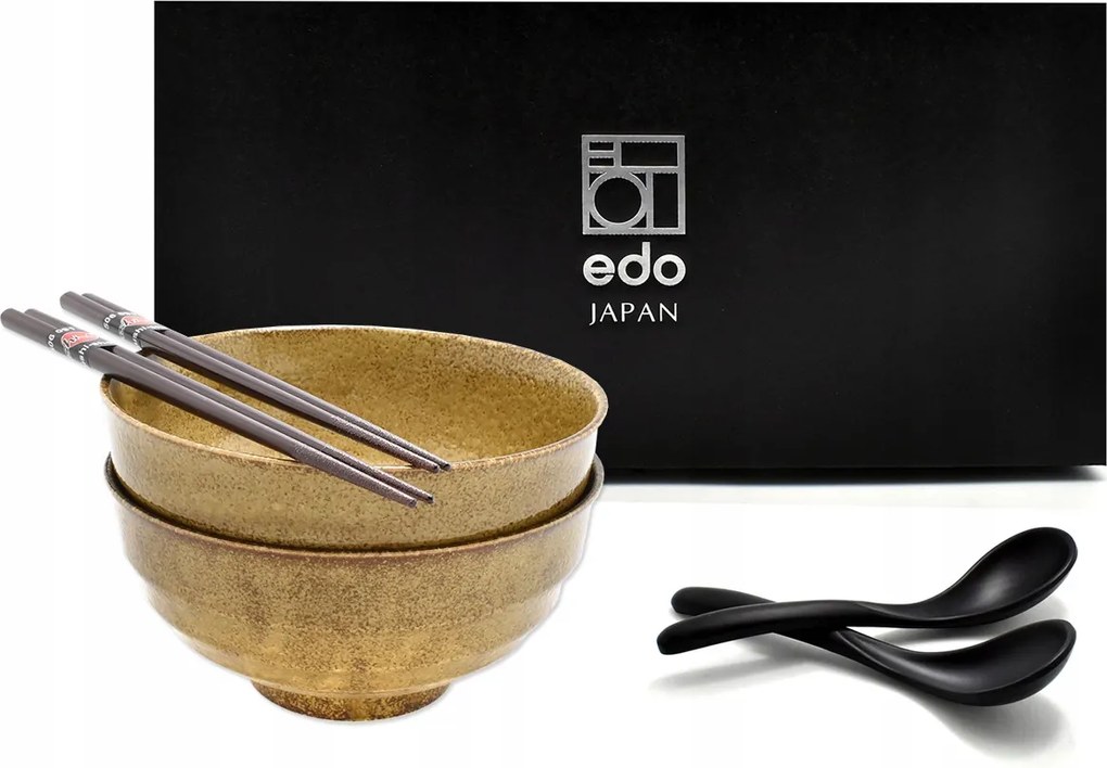 2 db-os tál szett kanállal és pálcikákkal Udon Ocker 800 ml