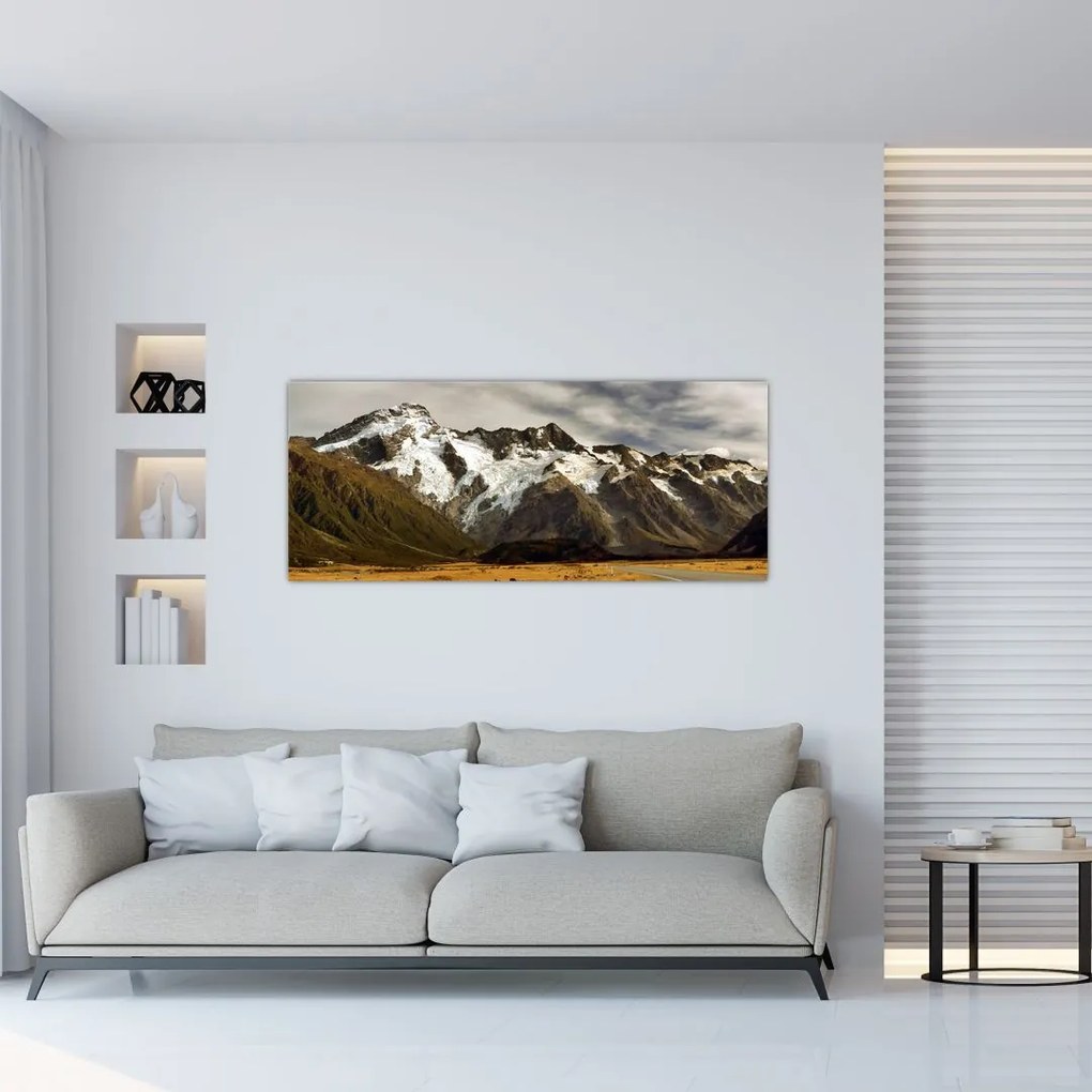 Mount Sefton, Új-Zéland képe (120x50 cm)