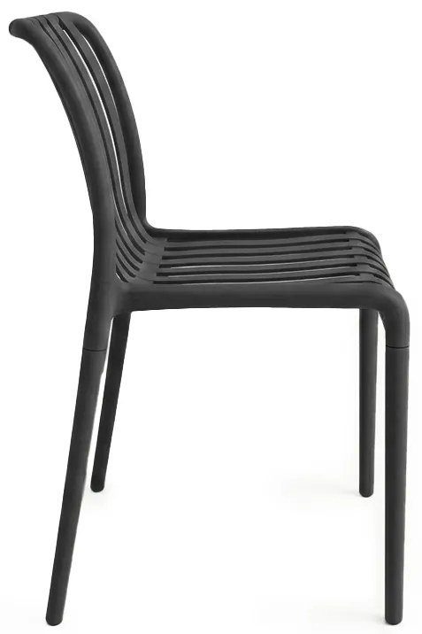 Műanyag szék TREGO, antracit színű