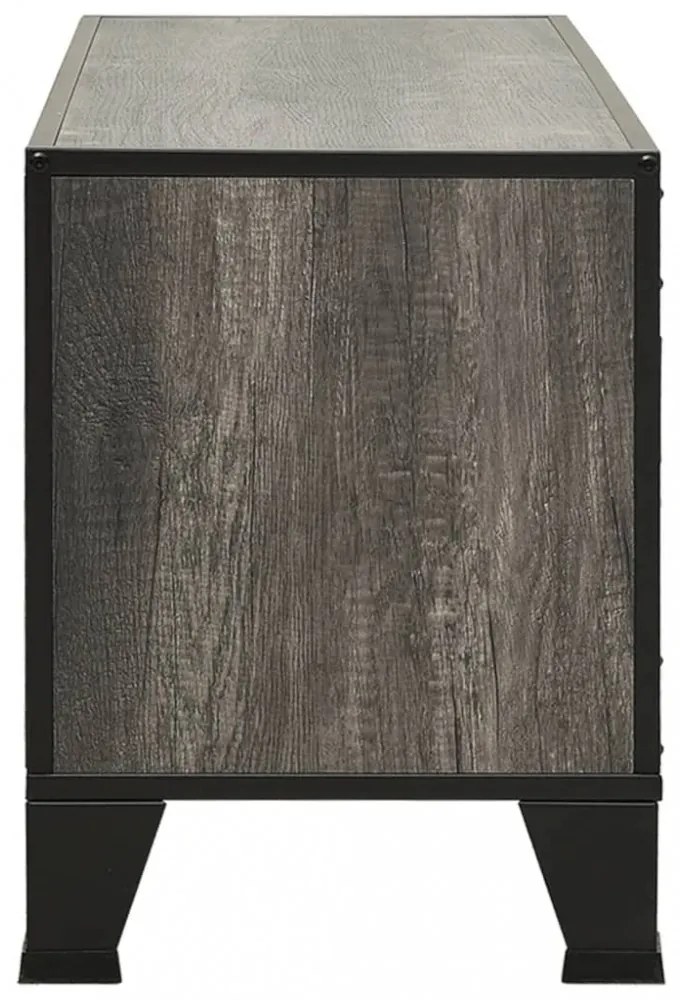 szürke fém és MDF TV-szekrény 105 x 36 x 47 cm