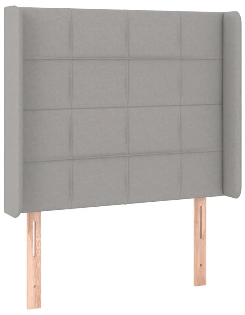 világosszürke szövet LED-es fejtámla 103x16x118/128 cm