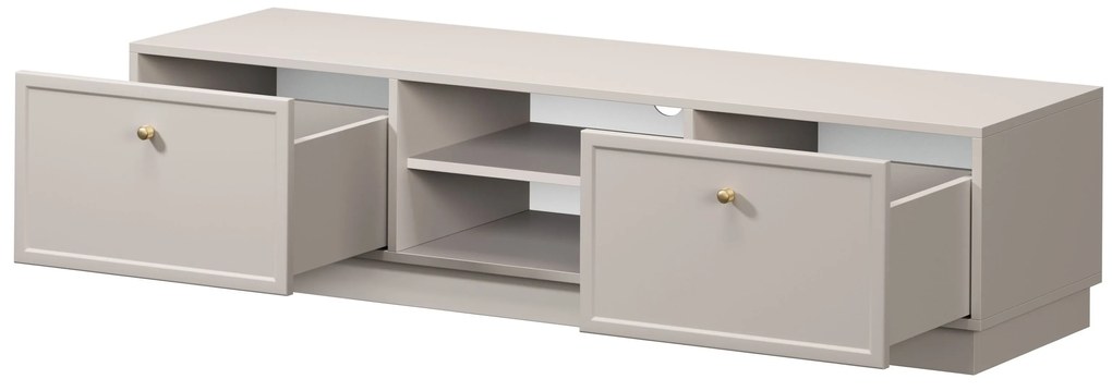 Lorini TV-szekrény 150 cm fiókokkal - kasmír / arany fogantyúk