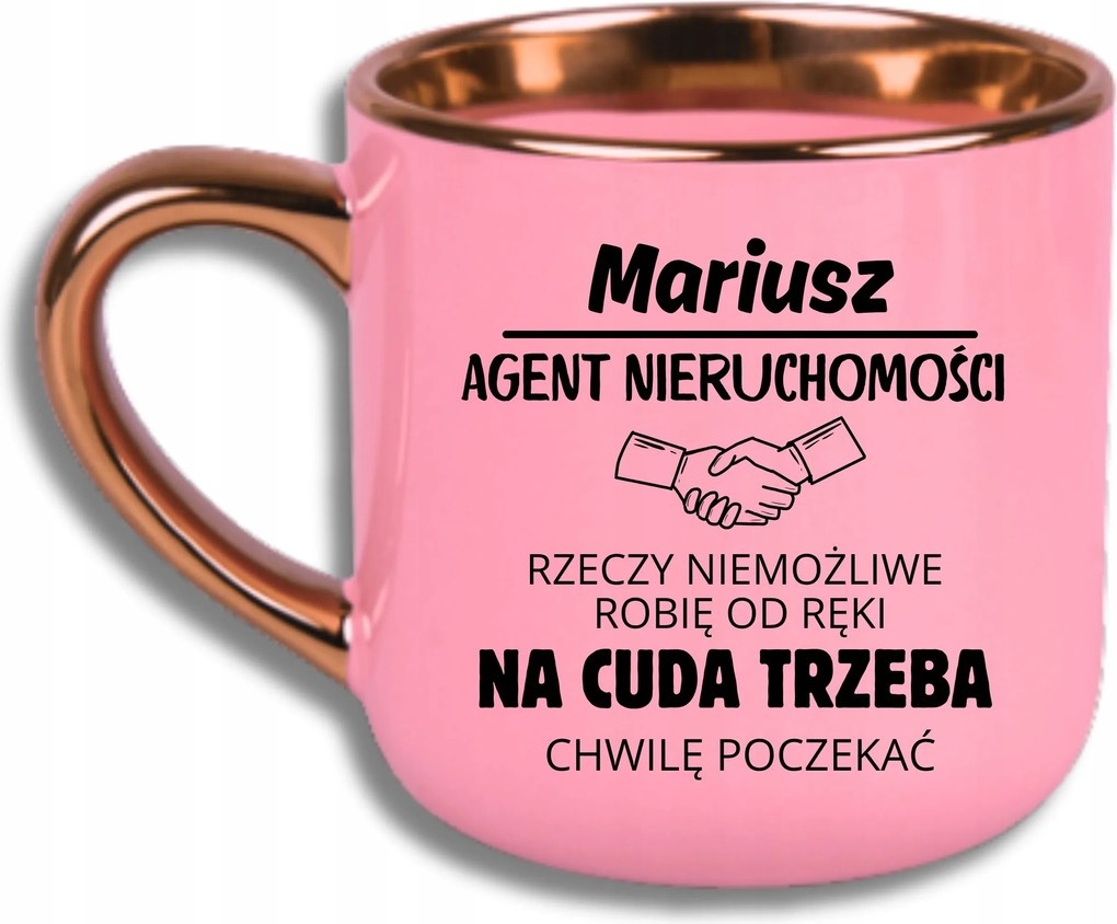 Bögre Rózsaszín Elegáns Nagy Vicces Ajándék Ingatlan Ügynök