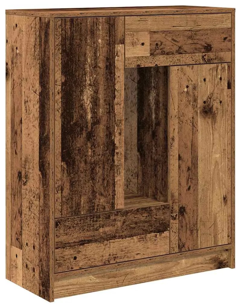 antik fa komód fiókokkal és ajtókkal 73x31x90 cm