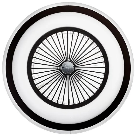 LED Dimmelhető mennyezeti lámpa ventilátorral ZEPHYR LED/48W/230V fekete + távirányító