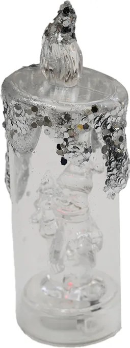 LED oszlopgyertya SANTA 16 cm átlátszó - több kialakítás