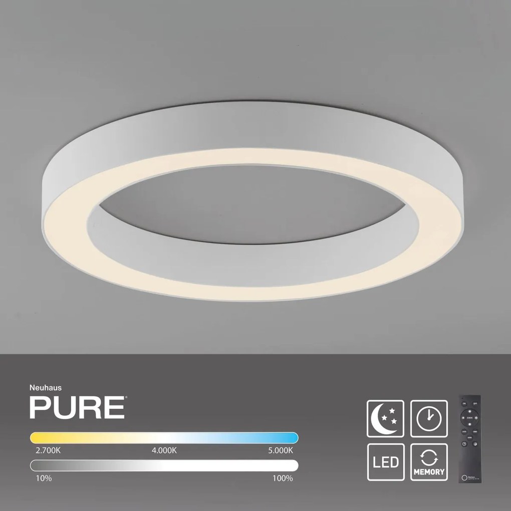 Paul Neuhaus modern mennyezeti lámpa pure lines round fehér pln6310-16