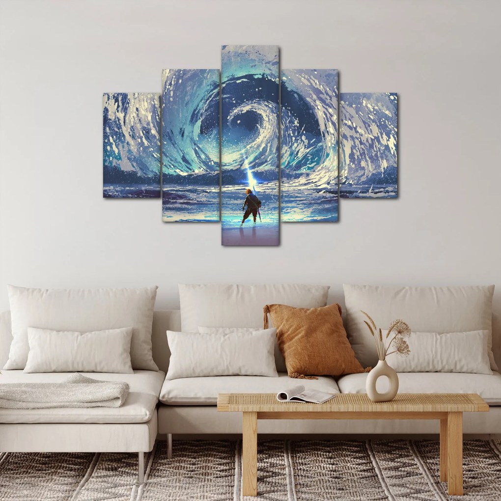 Kép - Illusztráció egy lándzsás fiúról (150x105 cm)
