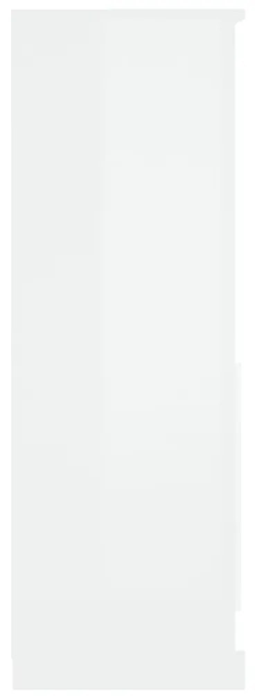 magasfényű fehér szerelt fa magasszekrény 60x35,5x103,5 cm