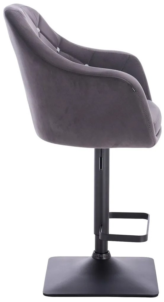 HR830KW Grafit Modern Velúr Szék fekete lábbal