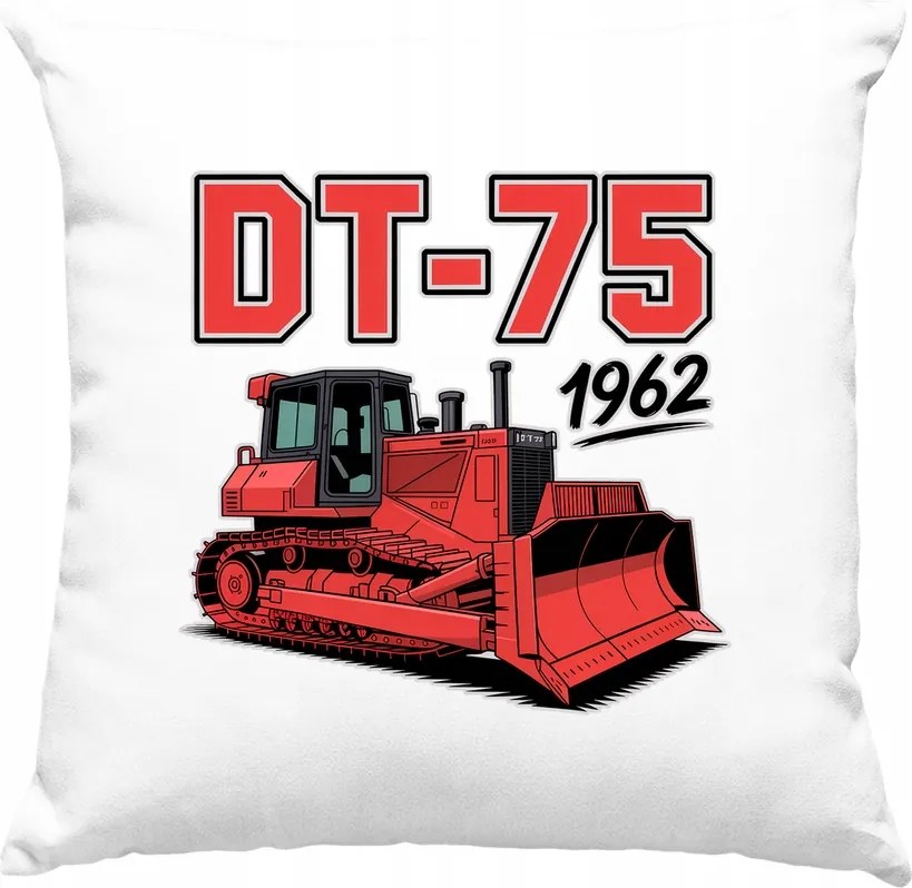 Dt-75 retro párna Prl traktor 1 fehér