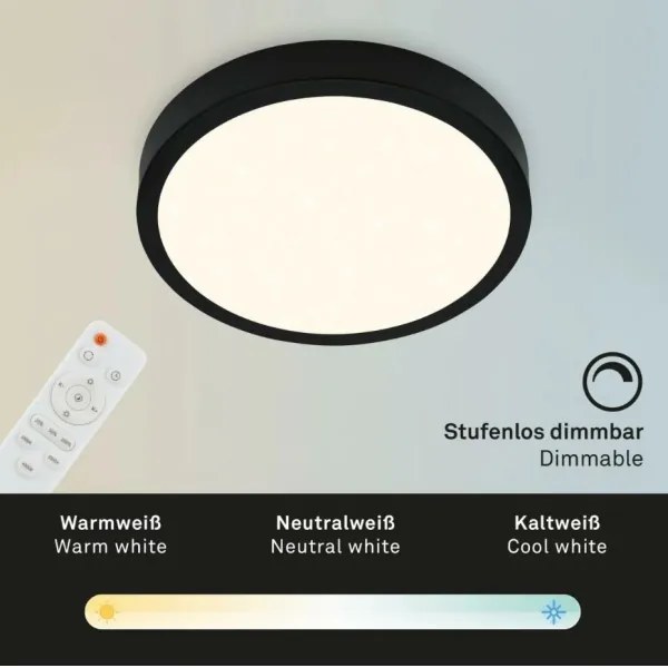 Briloner 3701-015 - RUNA LED 18W/230V mennyezeti dimmer + távirányító