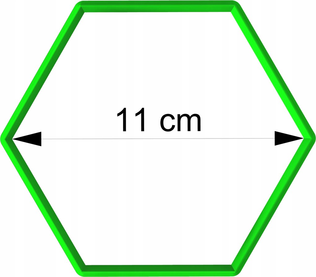 Mézeskalács lyukasztó geometrikus figurák Hexagon Hatszög 11cm