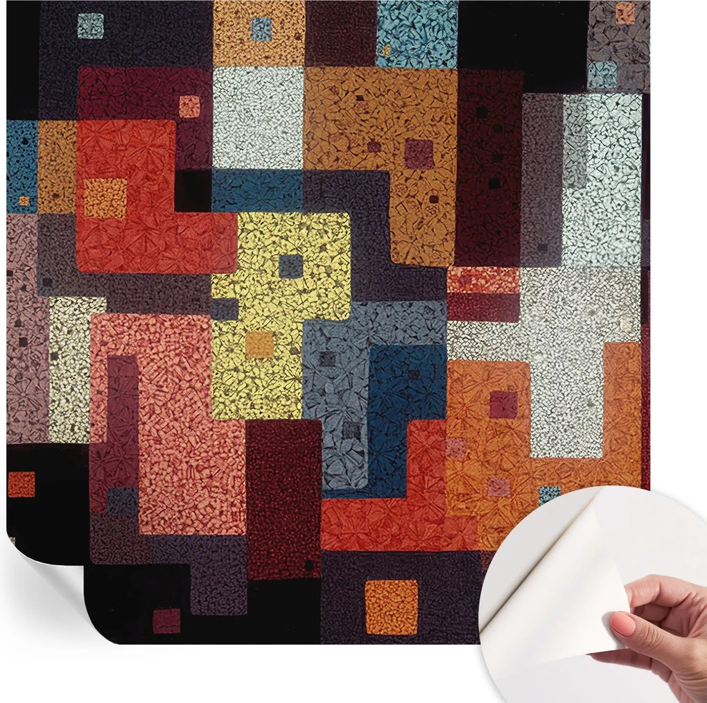 Design fali fotótapéta öntapadós Színes formák 250x250 cm