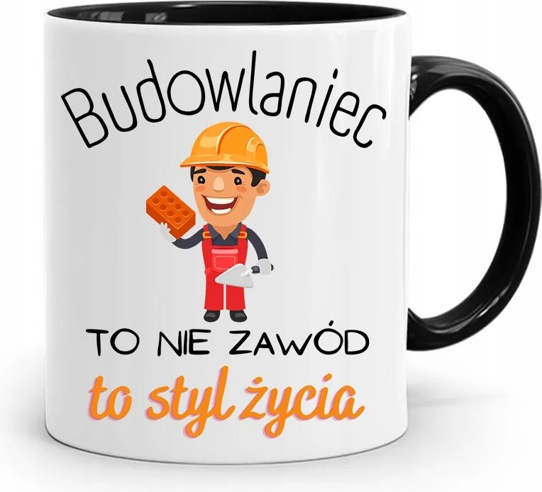 Bögre Fekete Építő Barkács Szakember Ajándék fényképes nyomtatással