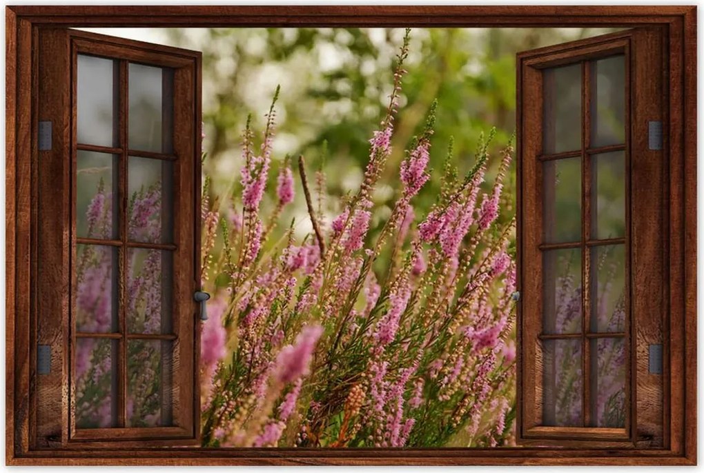 Poszterek 90x60 Hanga virágok lila