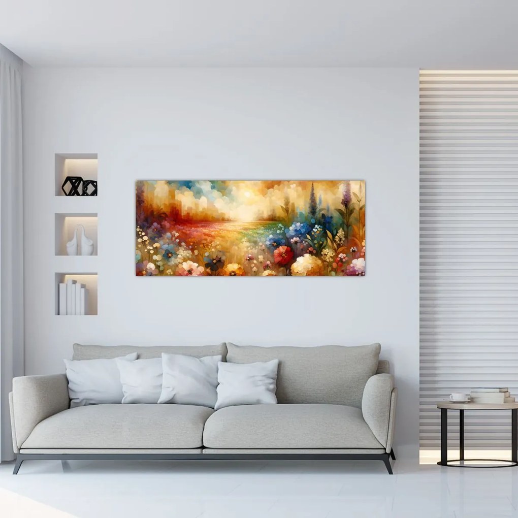 Kép - Színes rét (120x50 cm)