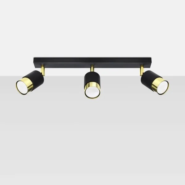 Sollux SL.1071 - Spotlámpa NERO 3xGU10/40W/230V fekete/arany