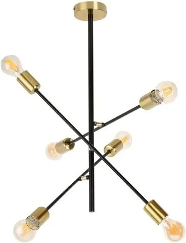 Rabalux beltéri függeszték e27 6x15w fekete lanny