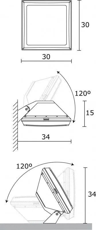 NOVOLUX 571A-G31X1A-02 CAYU Modern Kültéri Fali Lámpa Fehér, Fekete GX53 IP66