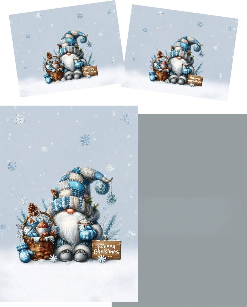 3D Mikroszálas ágyneműhuzat FROSTY GNOME színes Ágyneműhuzat mérete: 70 x 90 cm | 140 x 200 cm