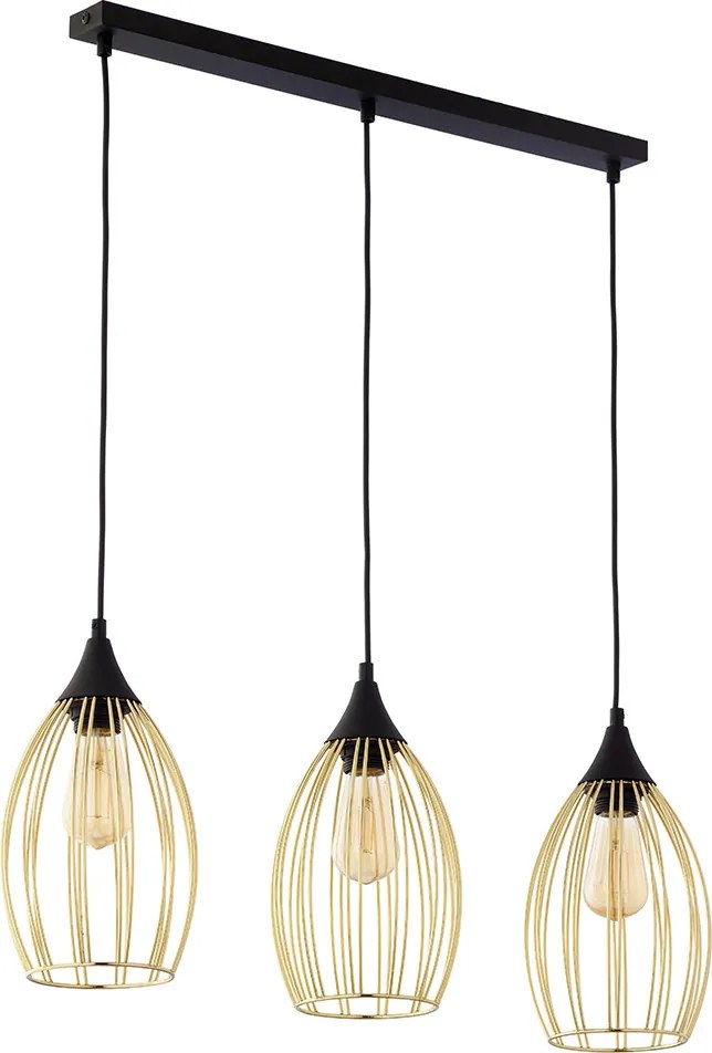 TK Lighting LIZA GOLD 2817 Függőlámpa 3x60W/E27